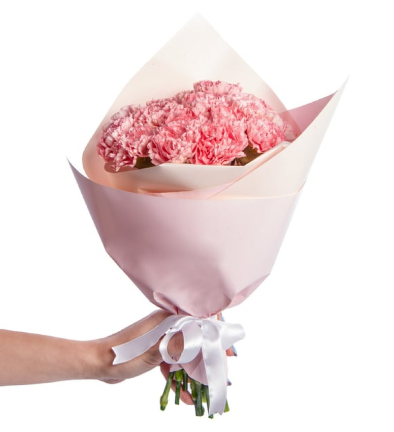 Pudra Bukette Pembe Karanfiller