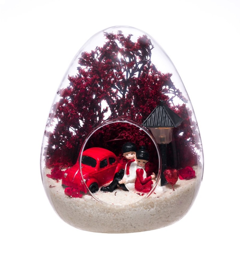 Teraryum Iışıklı Kırmızı Aşk Bahçemiz